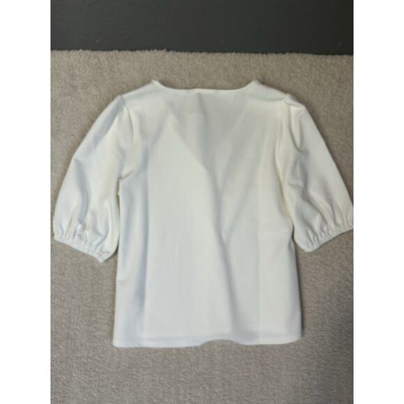 Soft Surroundings Womens Size Petite Large White Tabitha Puff Sleeve Spring - Picture 5 of 7
